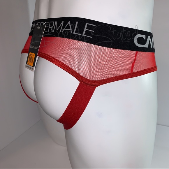 Cover Male Mesh Jockstrap - Red (M) - Picture 3 of 6